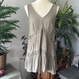 American Eagle Olive Green Tank Tunic L